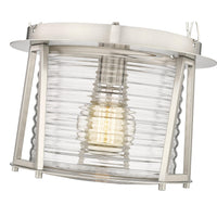 Brushed Nickel Cape Harbor Glass Pendant