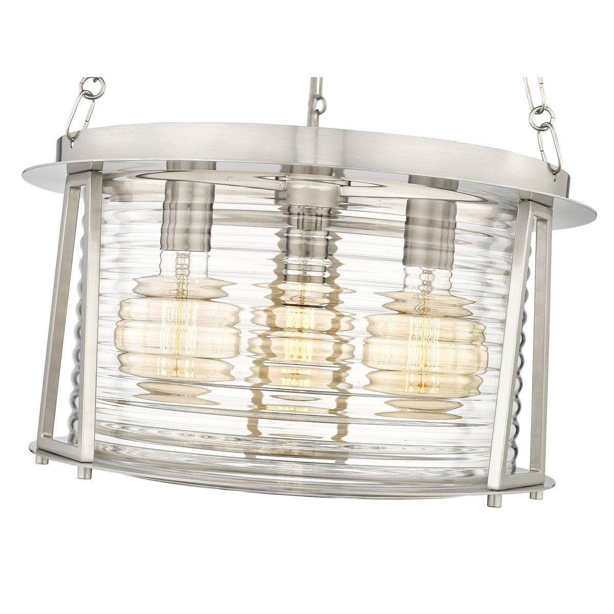 Brushed Nickel Cape Harbor Lighthouse Pendant
