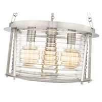 Brushed Nickel Cape Harbor Lighthouse Pendant