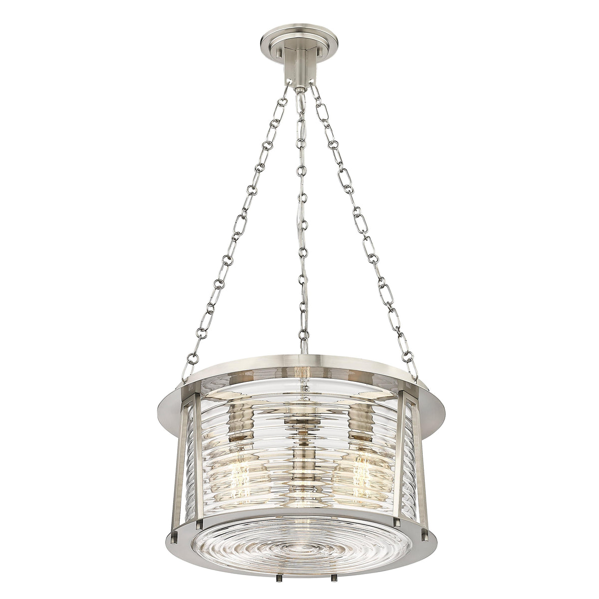 Brushed Nickel Cape Harbor Lighthouse Pendant