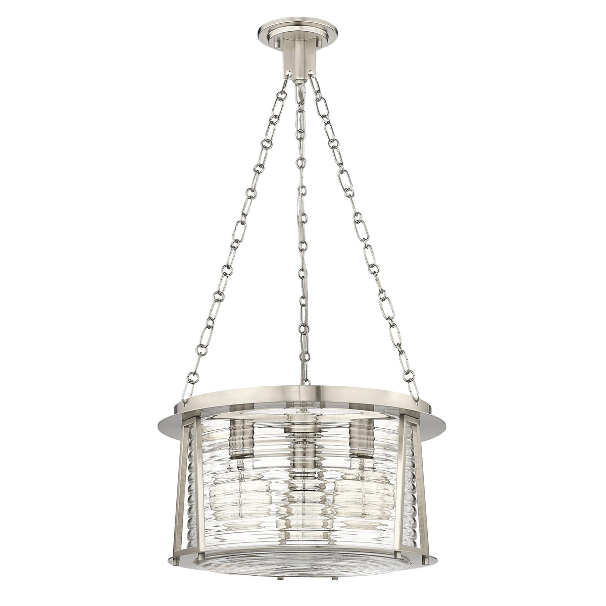 Brushed Nickel Cape Harbor Lighthouse Pendant