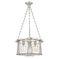 Brushed Nickel Cape Harbor Lighthouse Pendant