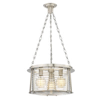 Brushed Nickel Cape Harbor Lighthouse Pendant
