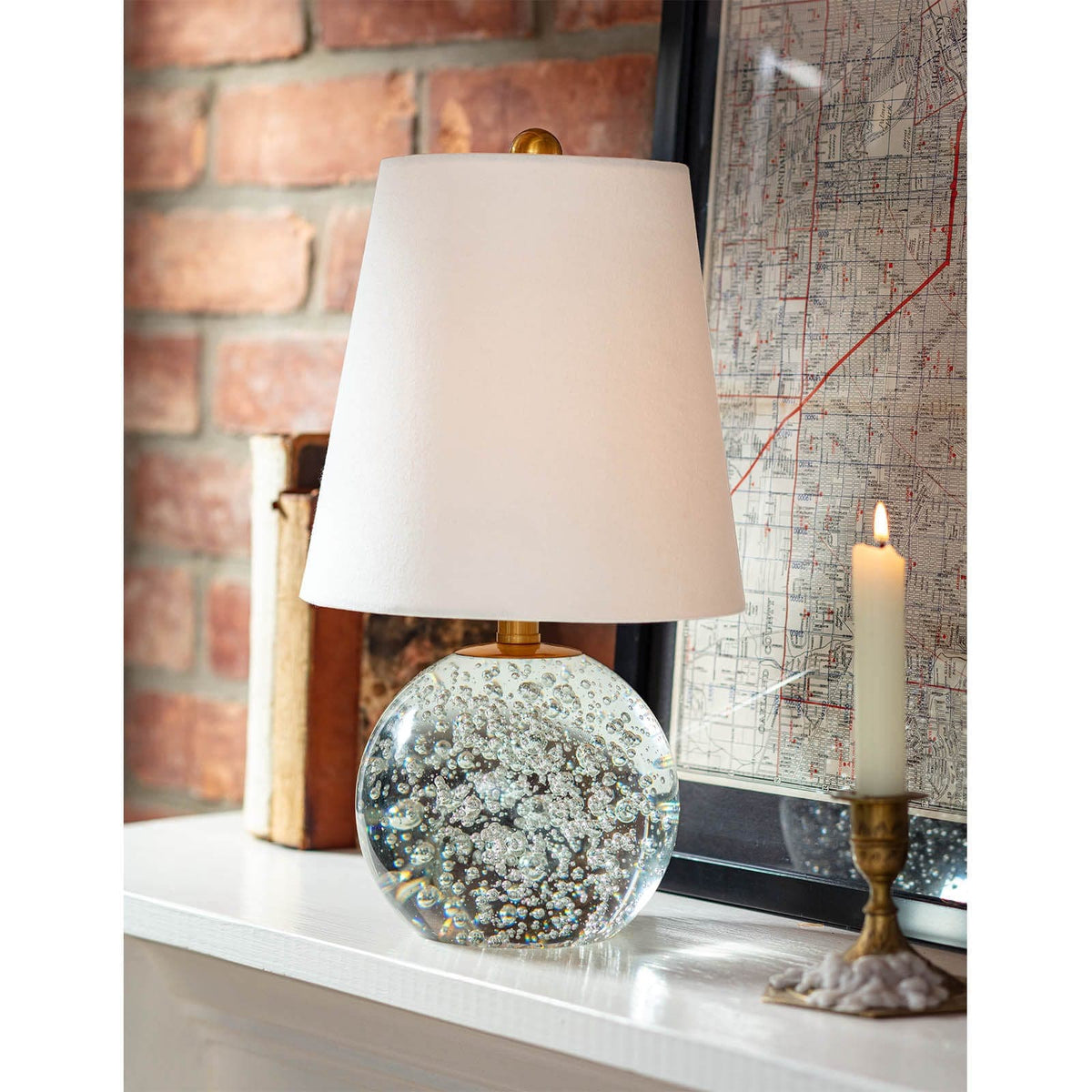 Bulle Crystal Mini Lamp - Lamp Detail | Bone & Brass