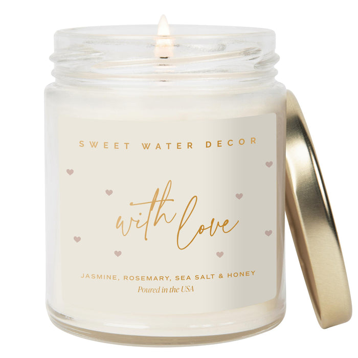 Love Soy Patterned Candle - Clear Jar - 9 oz