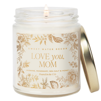 Love You, Mom Soy Candle - Clear Patterned Jar - 9 oz