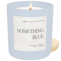 Something Blue Soy Candle - Blue Matte Jar - 15 oz (Salt Sea) | Bone & Brass