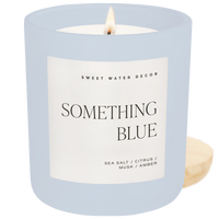 Something Blue Soy Candle - Blue Matte Jar - 15 oz (Salt and Sea)