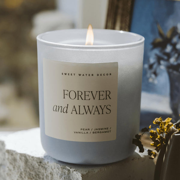 Forever Always Soy Candle - Blue Matte Jar - 15 oz