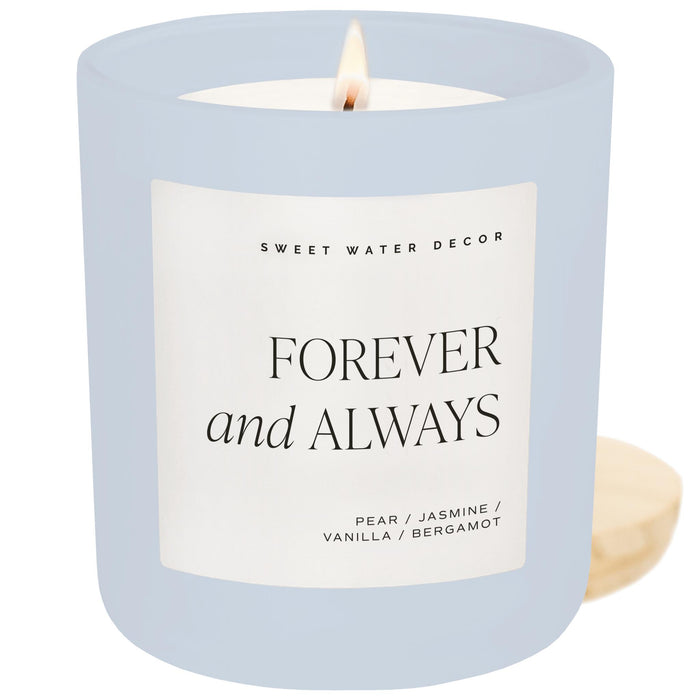 Forever Always Soy Candle - Blue Matte Jar - 15 oz