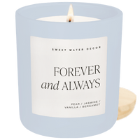 Forever and Always Soy Candle - Blue Matte Jar - 15 oz