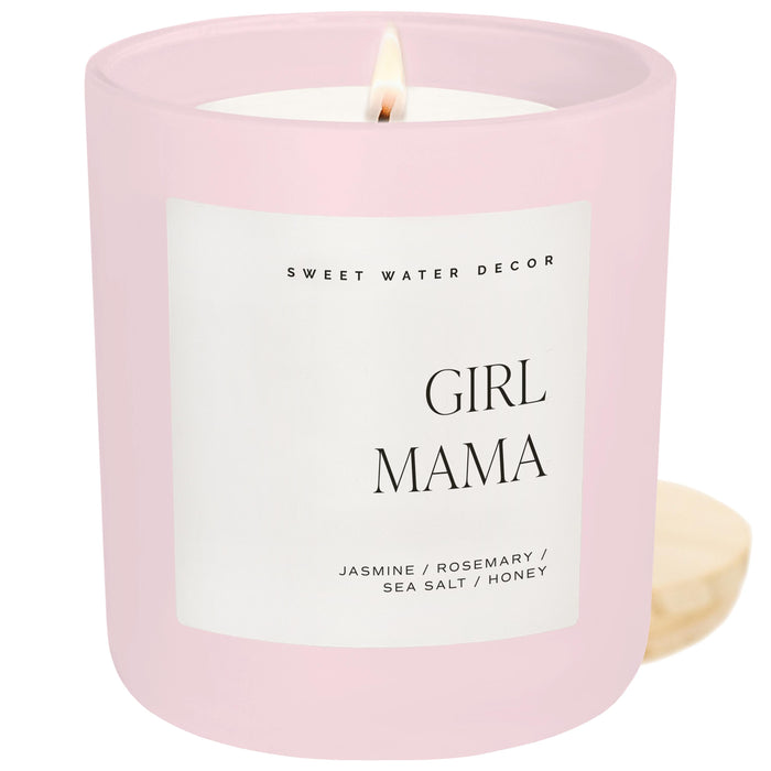 Girl Mama Soy Candle - Pink Matte Jar - 15 oz