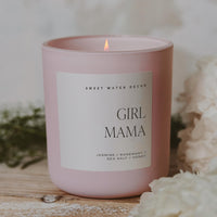 Girl Mama Soy Candle - Pink Matte Jar - 15 oz - Candle Detail | Bone & Brass