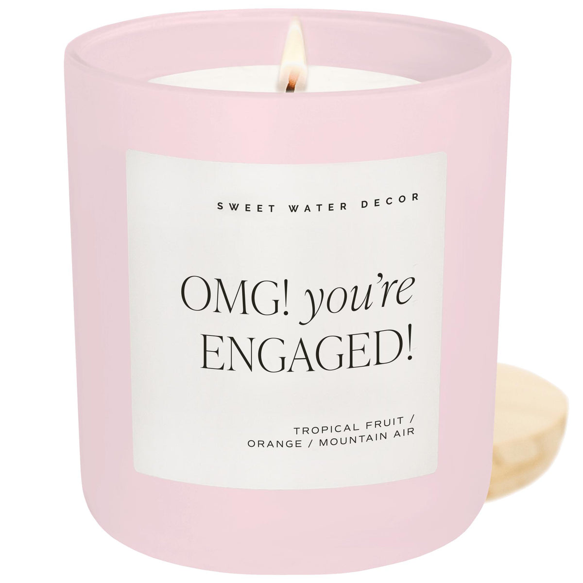 Omg! You're Engaged! Soy Candle - Pink Matte Jar - 15 oz | Bone & Brass