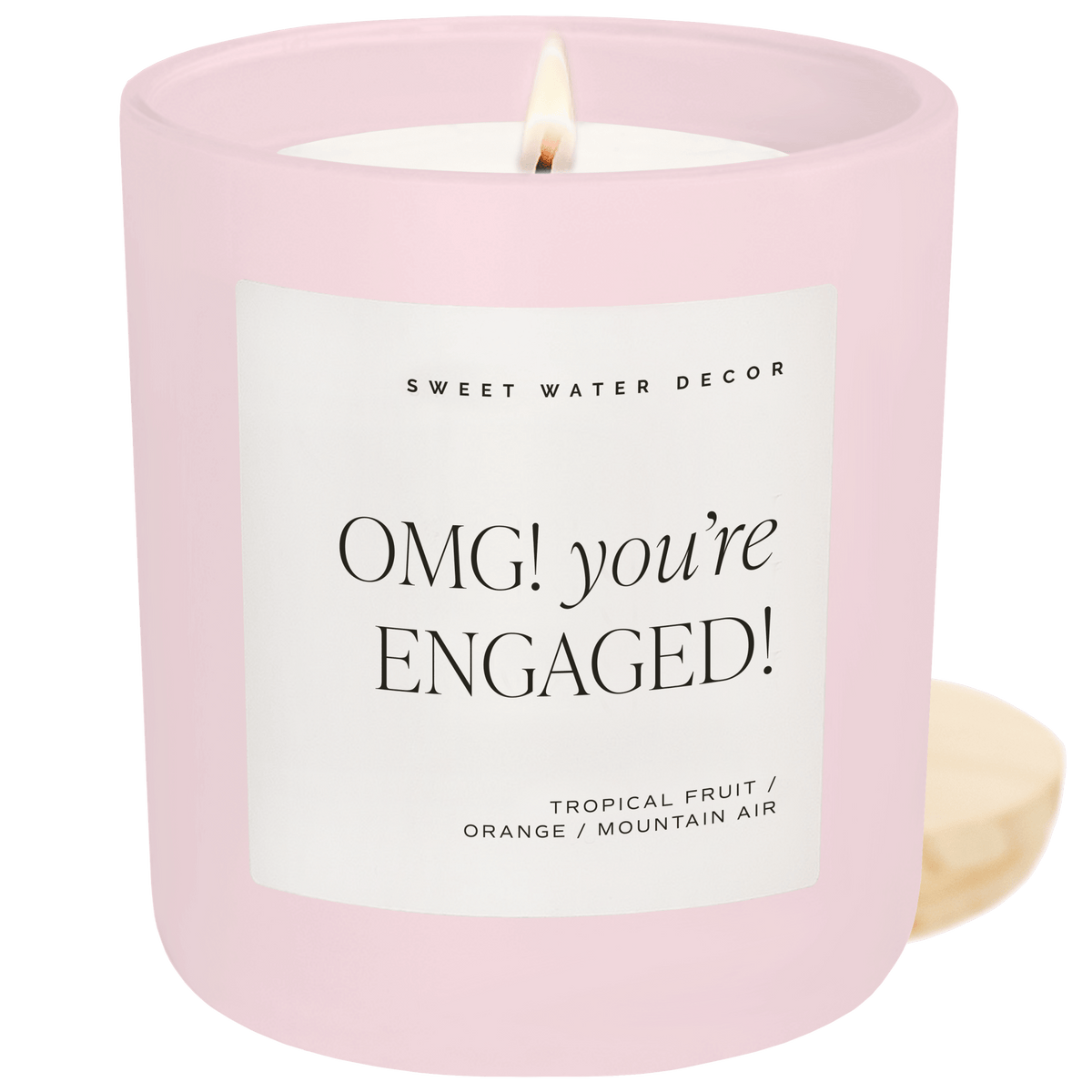 Omg! You're Engaged! Soy Candle - Pink Matte Jar - 15 oz
