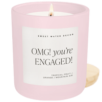 Omg! You're Engaged! Soy Candle - Pink Matte Jar - 15 oz