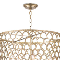 Cabana Chandelier Brass - Chandelier Installed | Bone & Brass
