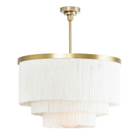 Cabaret Ivory Fringe Chandelier | Bone & Brass