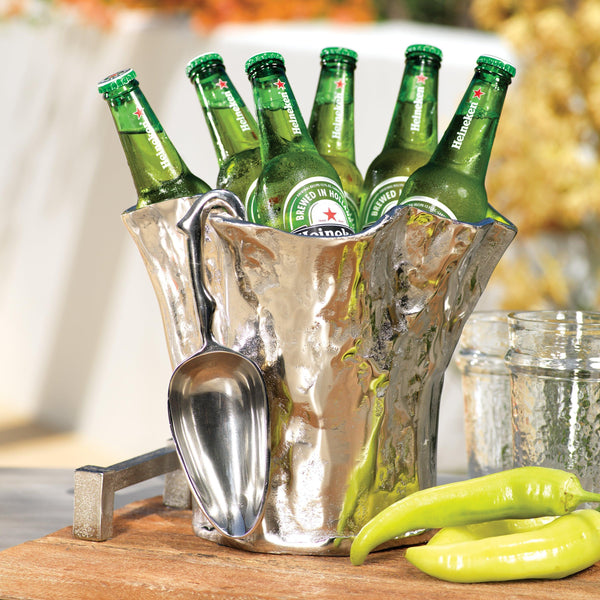Cado Artisan Aluminum Ice Bucket w/ Scoop - Ice Bucket Detail | Bone & Brass