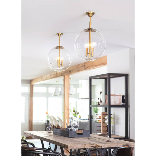 Cafe Pendant Medium Natural Brass - Pendant Detail | Bone & Brass