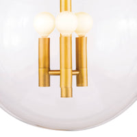 Cafe Pendant Medium Natural Brass - Pendant Installed | Bone & Brass
