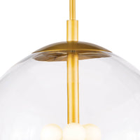 Cafe Pendant Medium Natural Brass - Pendant Close Up | Bone & Brass