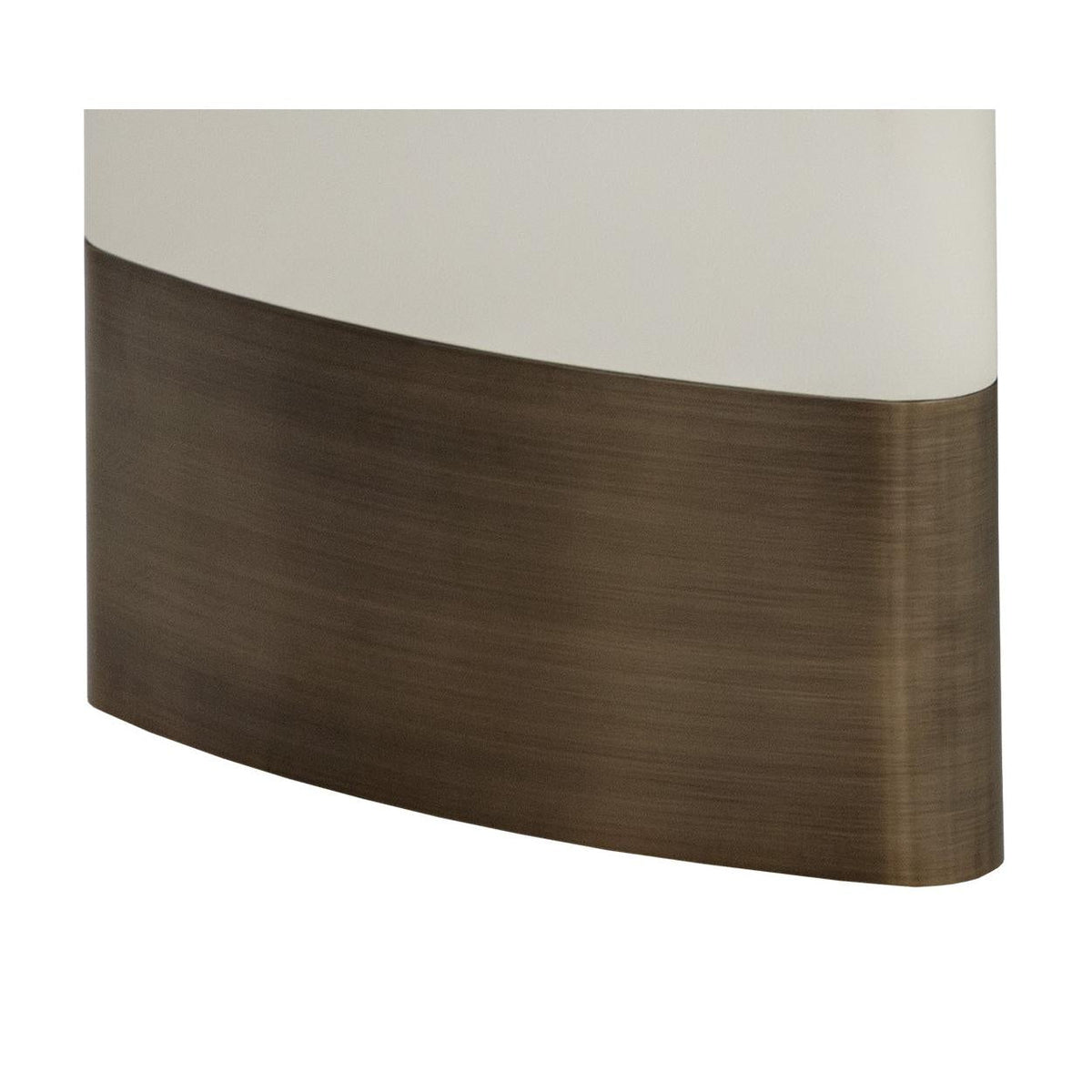 Calida Cream & Brushed Gold Dining Table - Table Detail | Bone & Brass