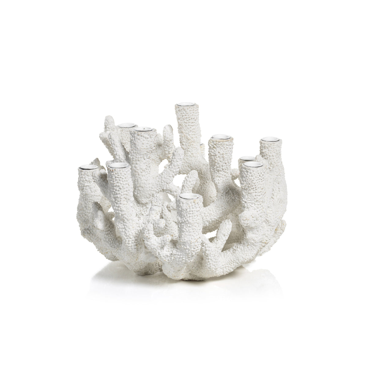 Callie Coral Polyresin Candle Holder | Bone & Brass