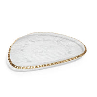 Cally Organic Shape Plate Gold Rim, Set of 3 | Bone & Brass