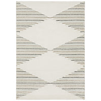 Cambria Beige & Multi Casual Rug, power-loomed polypropylene with carved texture and neutral striped design.