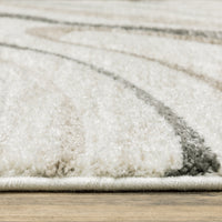 Cambria Beige Multi-Colored Contemporary Rug with soft polypropylene fibers and abstract neutral tones.