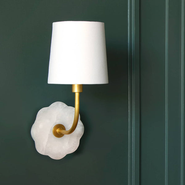 Camilla Bent Arm Sconce - Sconce Detail | Bone & Brass
