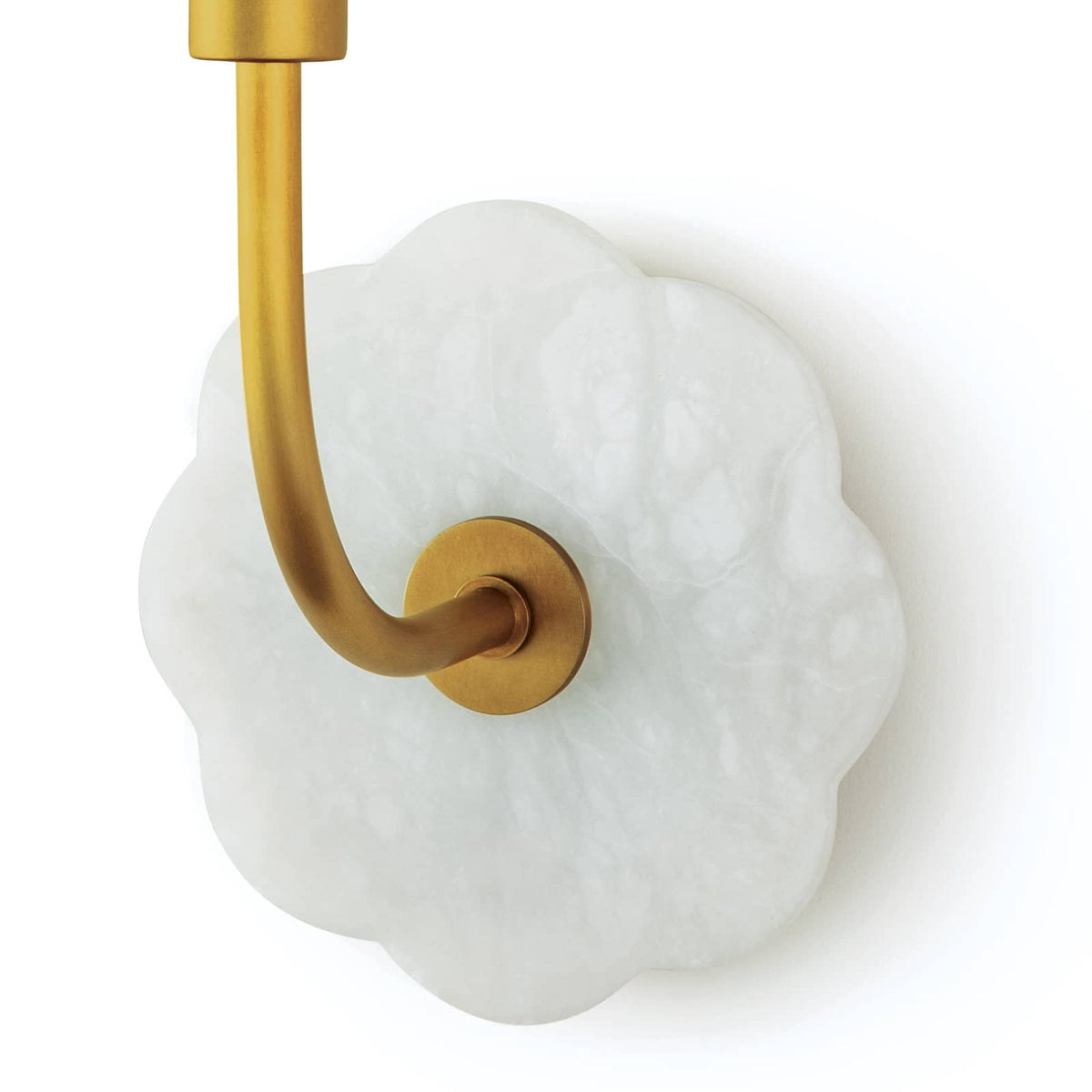 Camilla Bent Arm Sconce - Sconce Close Up | Bone & Brass
