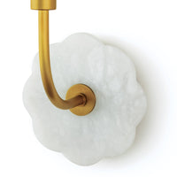 Camilla Bent Arm Sconce - Sconce Close Up | Bone & Brass
