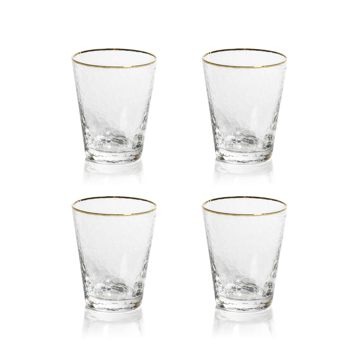 Campolli Tapered Double Old Fashioned Glasses, Set of 4 - Glass Side View | Bone & Brass