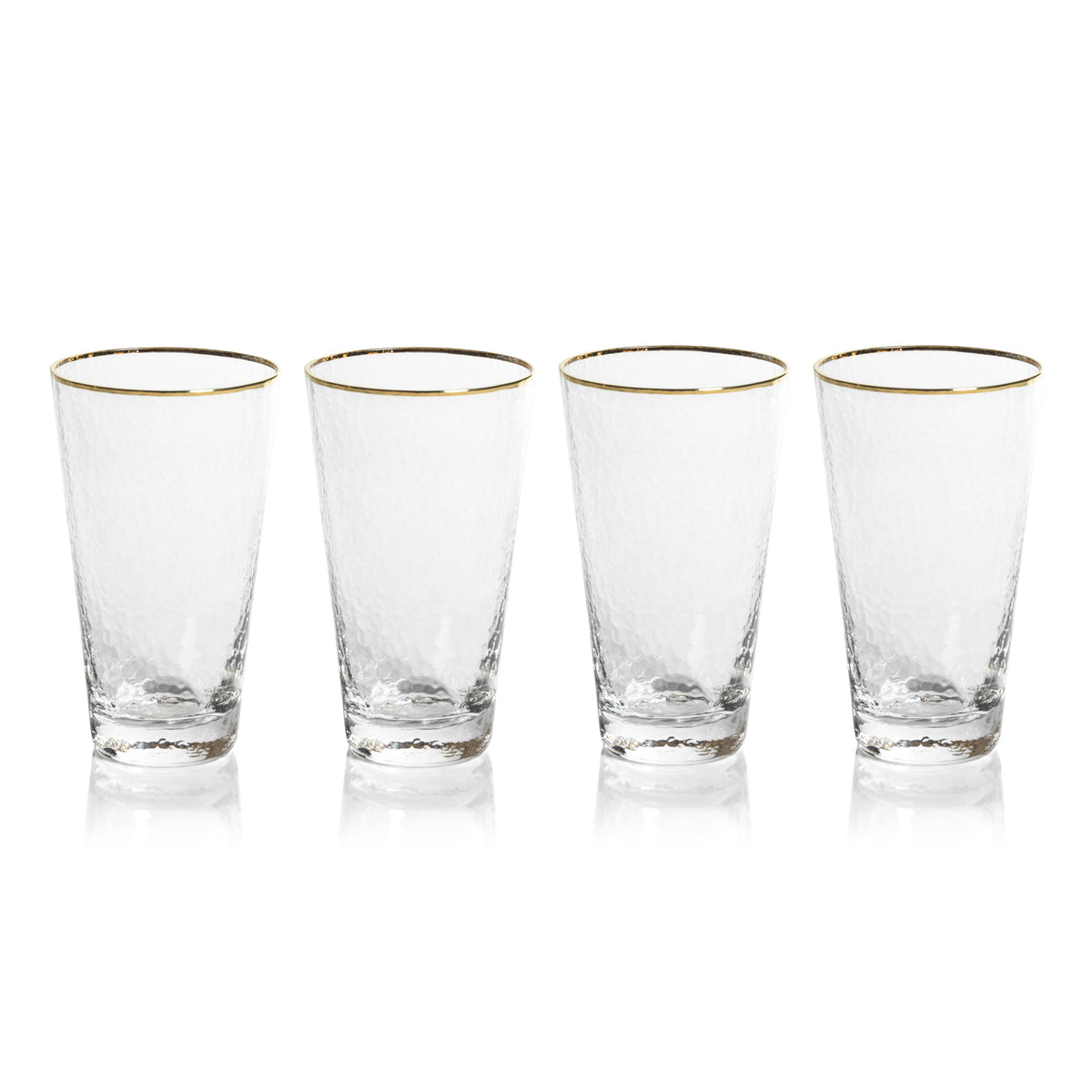 Campolli Tapered Highball Glasses, Set of 4 - Glass Side View | Bone & Brass