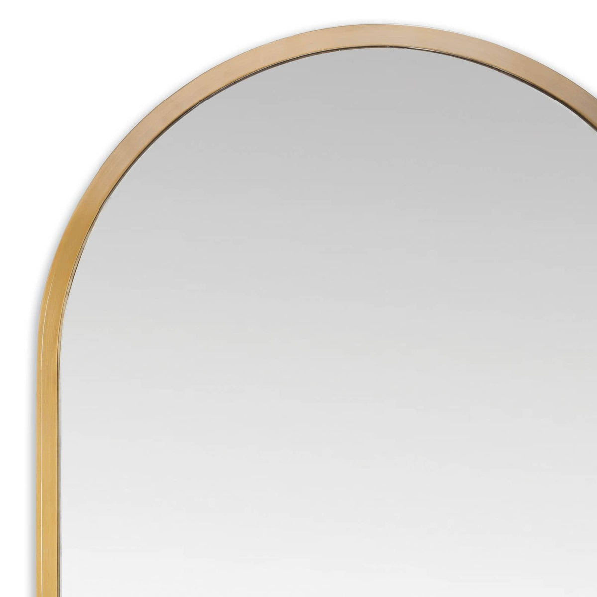 Canal Natural Brass Mirror - Mirror Side View | Bone & Brass