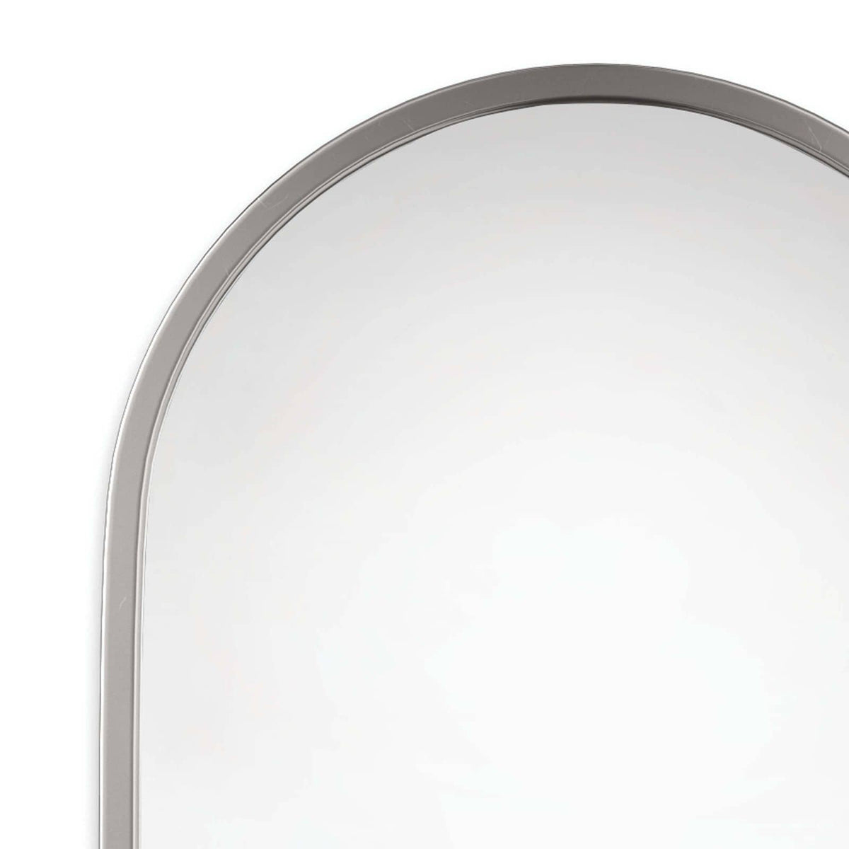 Canal Polished Nickel Mirror - Mirror Detail | Bone & Brass