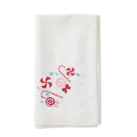 Candyland Embroidered Napkins, Set 4 - Napkin Texture Detail | Bone & Brass