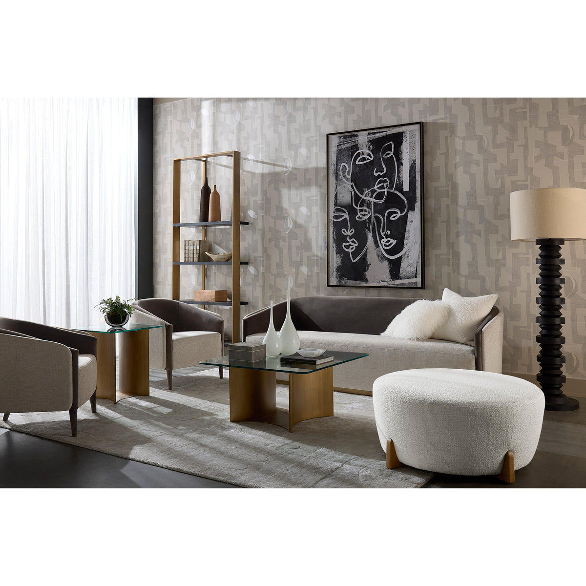 Capo Floor Lamp - Floor Lamp Base | Bone & Brass