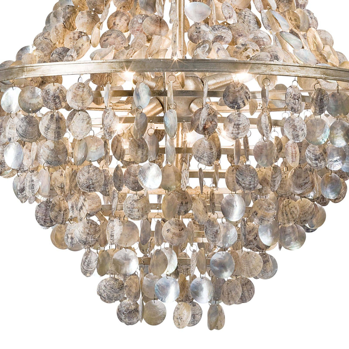 Capri Abalone Shell Chandelier - Chandelier Installed | Bone & Brass