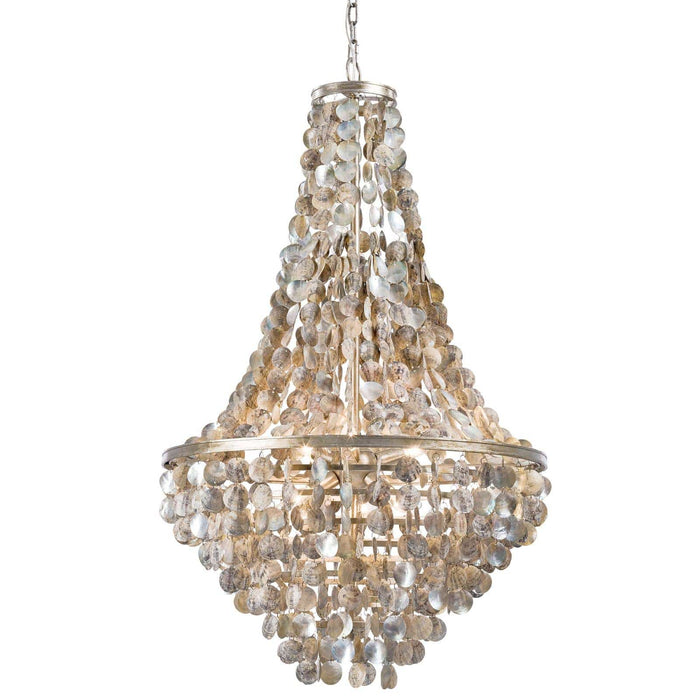 Capri Abalone Shell Chandelier | Bone & Brass
