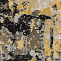 Close-up of Caravan Beige & Gold Contemporary Rug with textured, multi-level surface and abstract design.