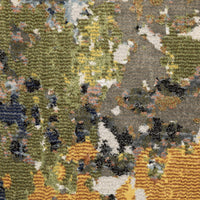Caravan Charcoal Multi-Colored Contemporary Rug with textured, multi-level surface and natural tones.