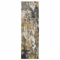 Caravan Charcoal Multi-Colored Contemporary Rug with textured, multi-level surface and nature-inspired tones.