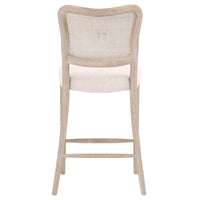 Carly Bisque Gray Oak Counter Stool - Stool Side View | Bone & Brass