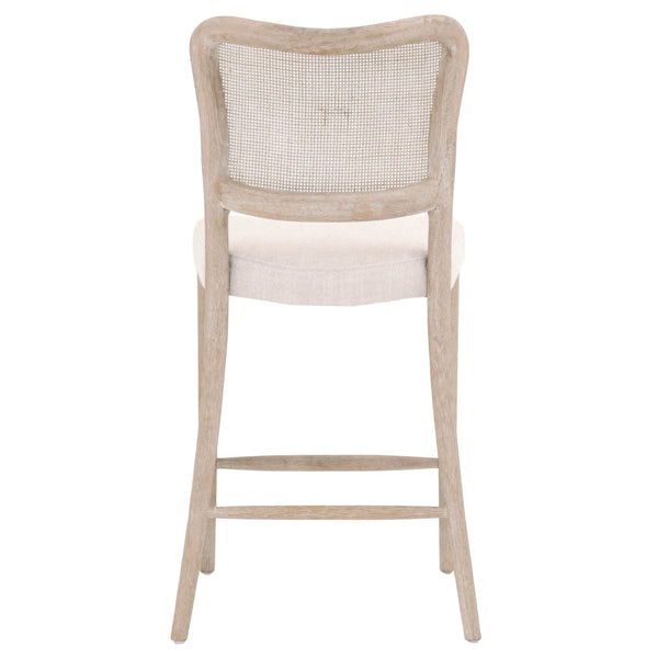 Carly Bisque Gray Oak Counter Stool - Stool Side View | Bone & Brass