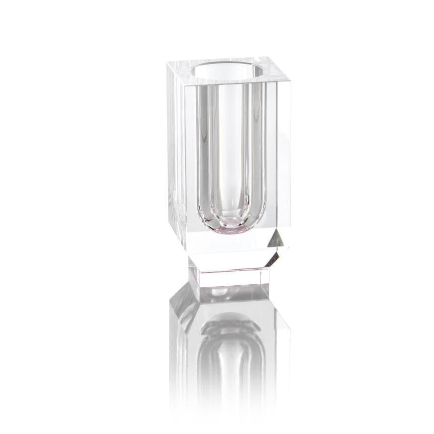Carrie Crystal Glass Vase | Bone & Brass