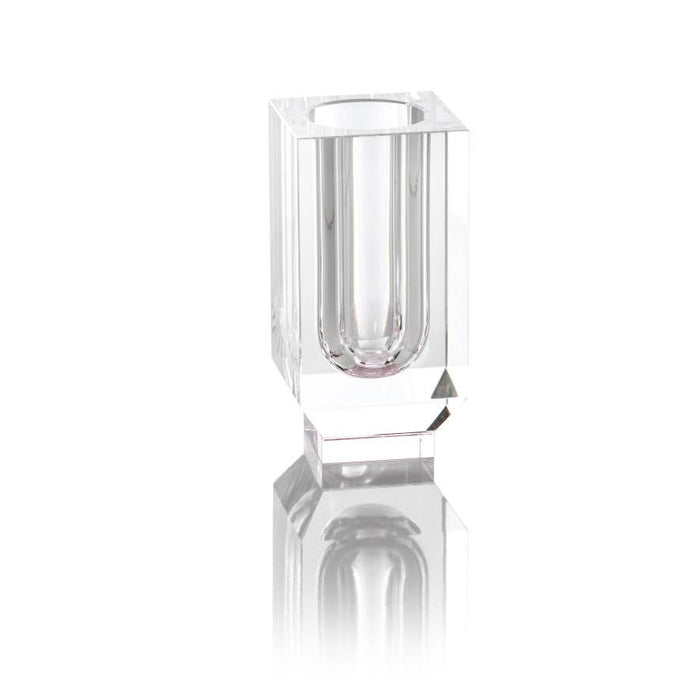 Carrie Crystal Glass Vase | Bone & Brass