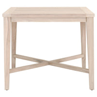 Carrie Gray Teak Square Counter Table - Outdoor Table View | Bone & Brass